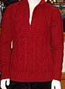 Red Aran Pullover