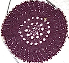 Beginning of Purple Girasole Shawl